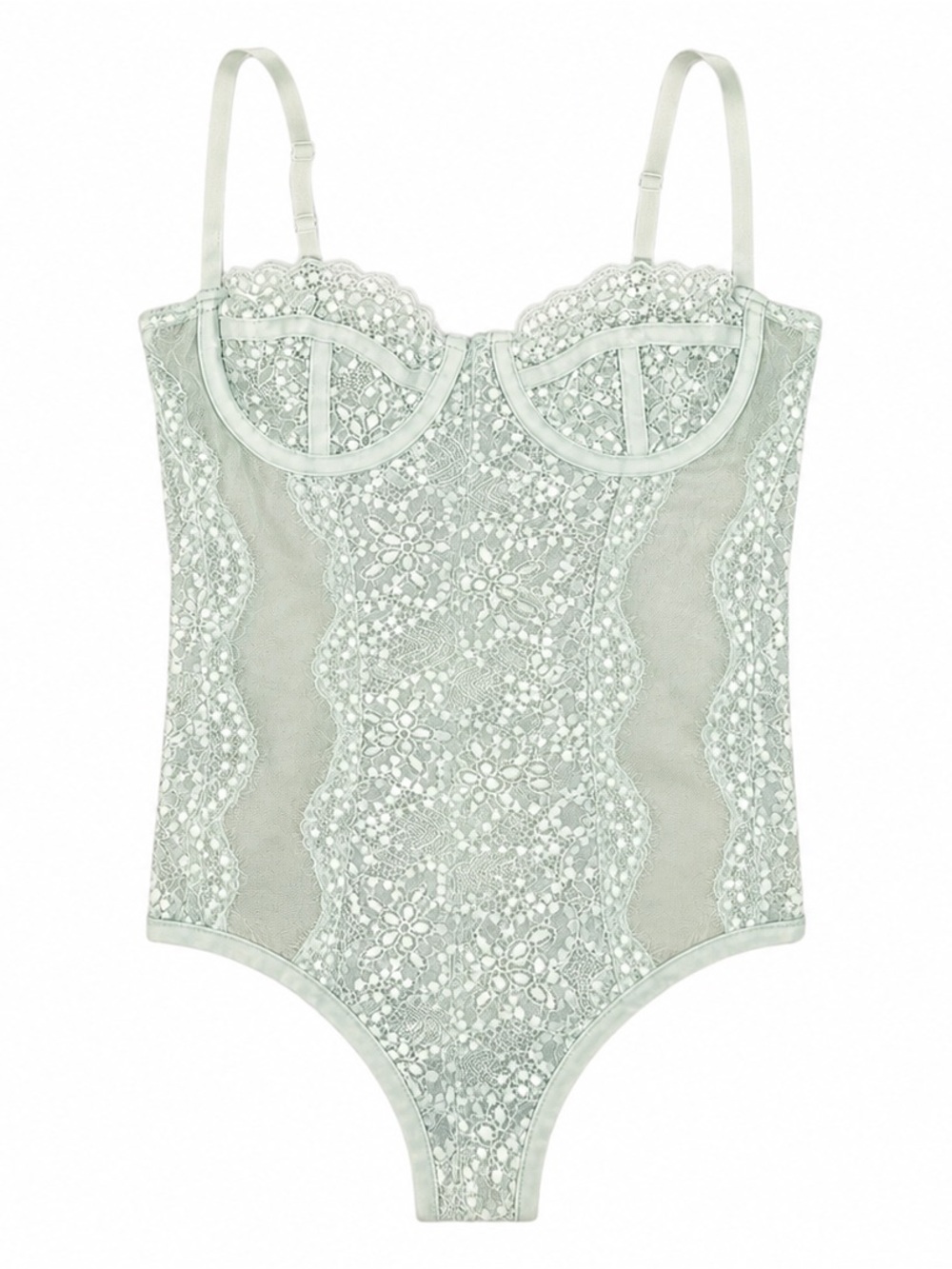 Urban Outfitters Out From Under Lace Bodysuit Women’s S Mint Sheer Bodysuit